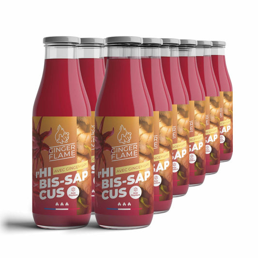 Jus Hibiscus/Gingembre - 12 Pack Bissap Fortement épicé🔥🔥🔥